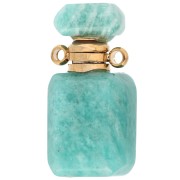 Amazzonite - Fiala profumata pendente 20x10 mm in pietra semipreziosa - Amazonite x1 Fiala profumata pendente 20x10 mm in pietra semipreziosa - Amazonite x1