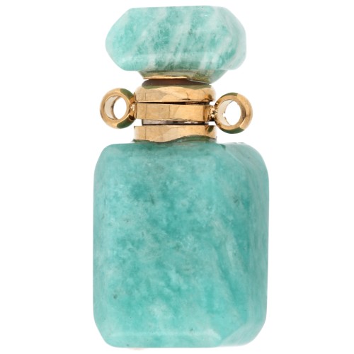 Fiala profumata pendente 20x10 mm in pietra semipreziosa - Amazonite x1