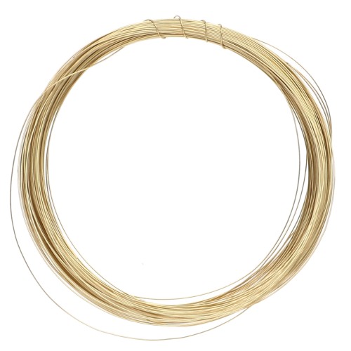 Filo di ottone da 0,31 mm per la creazione di gioielli - Ottone grezzo x 20 m