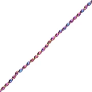 Perla a forma di oliva sfaccettate 5x3 mm, imitazione ematite, multicolori, 39 cm
