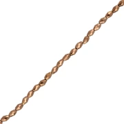Perla a forma di oliva sfaccettate 5x3 mm, imitazione ematite, color rame, x 39 cm