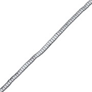 Grigio argento - Perla piatta a 2 fori 5x2,3x1,9 mm imitazione ematite x 40 cm Perla piatta a 2 fori 5x2,3x1,9 mm imitazione ematite x 40 cm