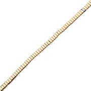 Light Gold - Perla piatta a 2 fori 5x2,3x1,9 mm imitazione ematite Light Gold x 40 cm Perla piatta a 2 fori 5x2,3x1,9 mm imitazione ematite Light Gold x 40 cm