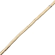 Perla piatta a 2 fori 5x2,3x1,9 mm imitazione ematite Light Gold x 40 cm