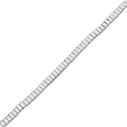 Perla piatta a 2 fori 5x2,3x1,9 mm imitazione ematite argento x 40 cm