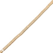 Perla piatta a 2 fori 5x1,2x1,9 mm imitazione ematite, color oro, 40 cm