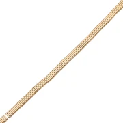 Perla piatta a 2 fori 5x1,2x1,9 mm imitazione ematite, color oro, 40 cm