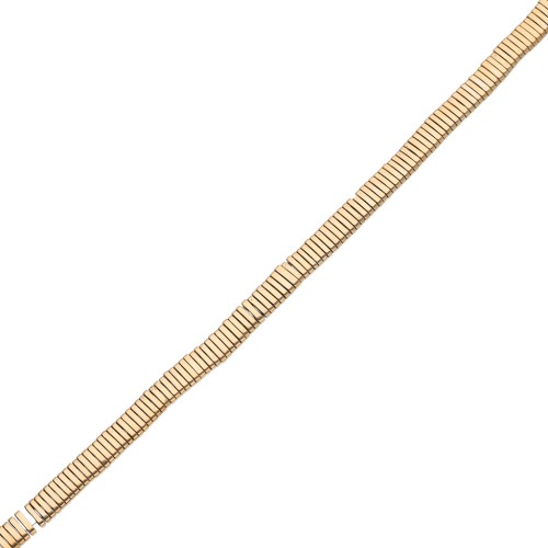 Perla piatta a 2 fori 5x1,2x1,9 mm imitazione ematite, color oro, 40 cm