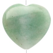 Perla a forma di cuore da 25 mm in pietra semipreziosa - Avventurina x1
