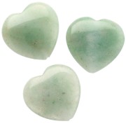 Perla a forma di cuore da 25 mm in pietra semipreziosa - Avventurina x1