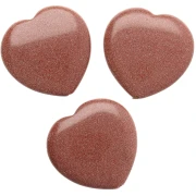 Perla a forma di cuore da 25 mm in imitazione di pietra semipreziosa - Pietra del Sole x1
