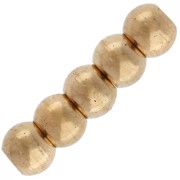 Perla da 3 mm con foro da 1,5 mm - Acciaio inossidabile 303 Dorato x10
