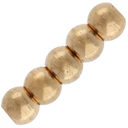 Perla da 3 mm con foro da 1,5 mm - Acciaio inossidabile 303 Dorato x10