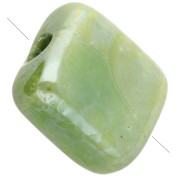 Perla quadrata in ceramica da 10 mm - Verde chiaro x1