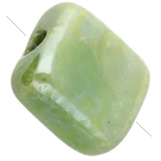 Perla quadrata in ceramica da 10 mm - Verde chiaro x1