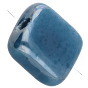 Perla quadrata in ceramica da 10 mm - Sky Blue x1