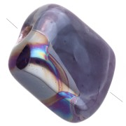Perla quadrata in ceramica da 10 mm - Eggplant x1