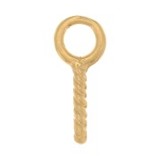 Ganci a vite con anello da 4 mm - Placcato oro 3 micron x4
