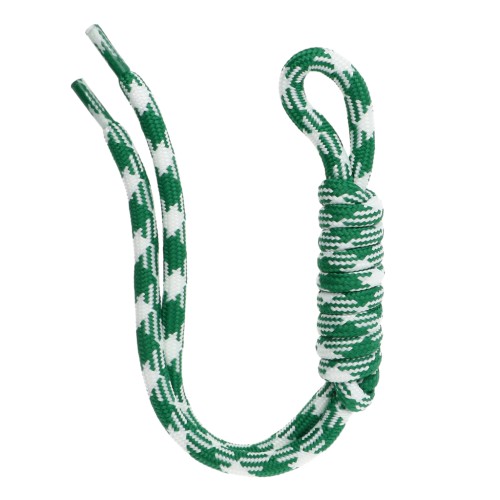 Fascetta in paracord per portachiavi e ciondolo da borsa - 22 cm - Verde - Bianco x1