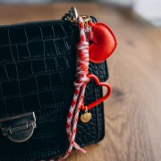 Fascetta in paracord per portachiavi e ciondolo da borsa - 22 cm - Verde scuro x1