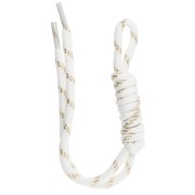 Fascetta in paracord per portachiavi e ciondolo da borsa - 22 cm - Bianco - Dorato x1