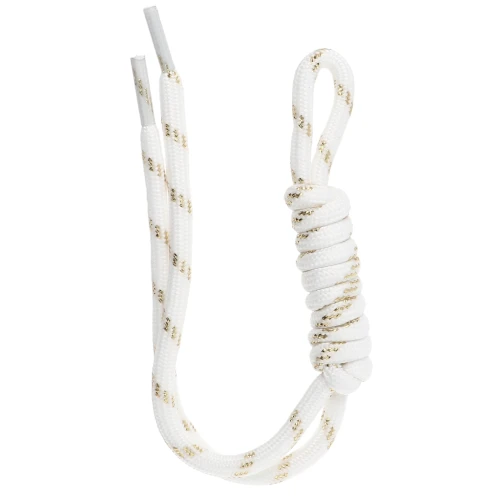 Fascetta in paracord per portachiavi e ciondolo da borsa - 22 cm - Bianco - Dorato x1