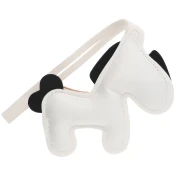 Pendente a forma di pony 11x9,5 cm per borsa - PU - Bianco/Nero x1