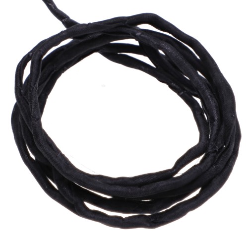 Cordoncino di seta da 2 mm - Nero x 1 m