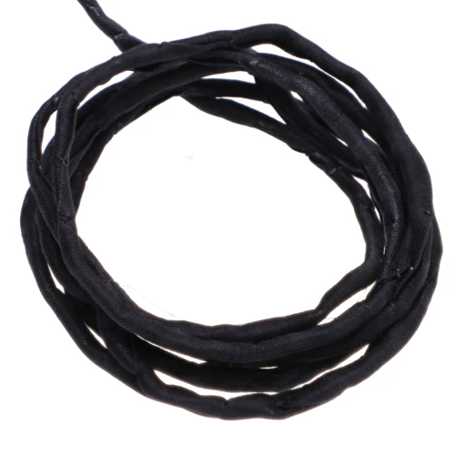 Cordoncino di seta da 2 mm - Nero x 1 m