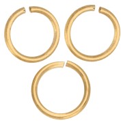 Anelli aperti 7x0,8 mm - Produzione europea - Acciaio inossidabile 316L Dorato x10