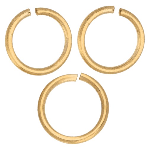 Anelli aperti 7x0,8 mm - Produzione europea - Acciaio inossidabile 316L Dorato x10