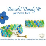Perla in vetro Samos® di Puca® 5x7 mm - Blu neon x10 g