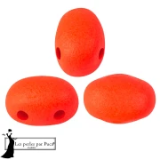 Perla in vetro Samos® di Puca® 5x7 mm - Neon Coral x10 g