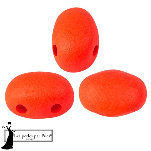 Perla in vetro Samos® di Puca® 5x7 mm - Neon Coral x10 g