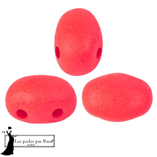 Perla in vetro Samos® di Puca® 5x7 mm - Neon Red x10 g