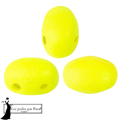 Perla in vetro Samos® di Puca® 5x7 mm - Giallo neon x10 g