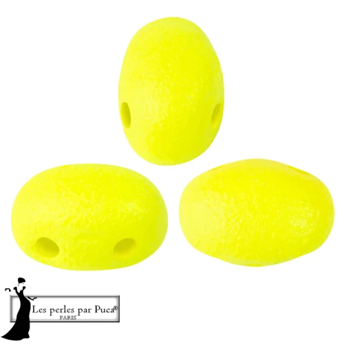 Perla in vetro Samos® di Puca® 5x7 mm - Giallo neon x10 g