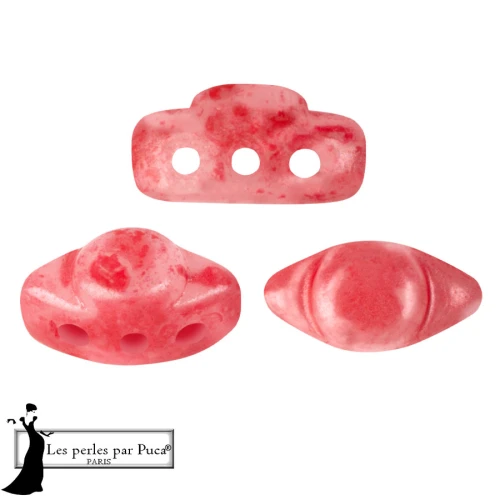 Perla in vetro Volos® di Puca® 4x8 mm - Mishmash Dark Peach x10 g