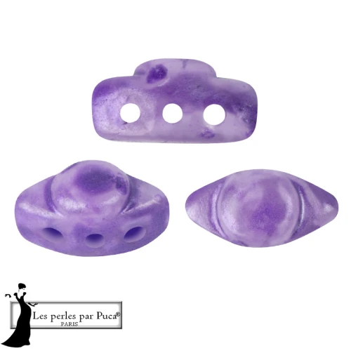 Perla in vetro Volos® di Puca® 4x8 mm - Mishmash Viola x10 g