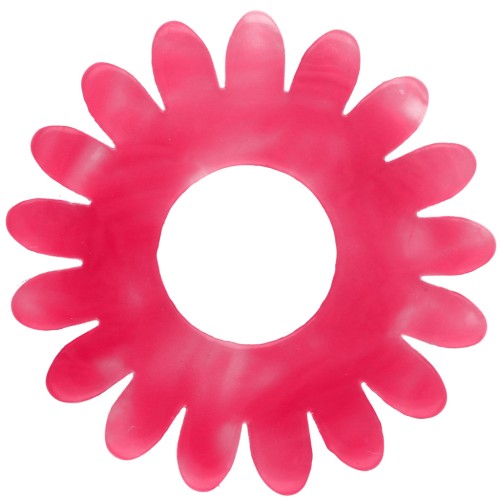 Pendente a forma di margherita da 20 mm in acetato - Effetto marmorizzato rosa fluo x1