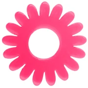 Pendente a forma di margherita da 20 mm in acetato trasparente - Fucsia x1