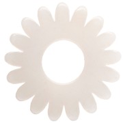 Pendente a forma di margherita da 20 mm in acetato - Effetto marmorizzato avorio x1