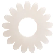 Pendente a forma di margherita da 20 mm in acetato - Effetto marmorizzato avorio x1