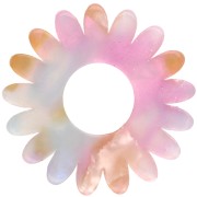 Rosa - Pendente a forma di margherita da 20 mm in acetato - Effetto marmorizzato rosa - Ocre - Avorio - Blu-grigio Pendente a forma di margherita da 20 mm in acetato - Effetto marmorizzato rosa - Ocre - Avorio - Blu-grigio