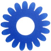 Pendente a forma di margherita da 20 mm in acrilico trasparente - Blu reale x1