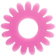 Rosa - Pendente a forma di margherita da 20 mm in acrilico opaco - Rosa x1 Pendente a forma di margherita da 20 mm in acrilico opaco - Rosa x1