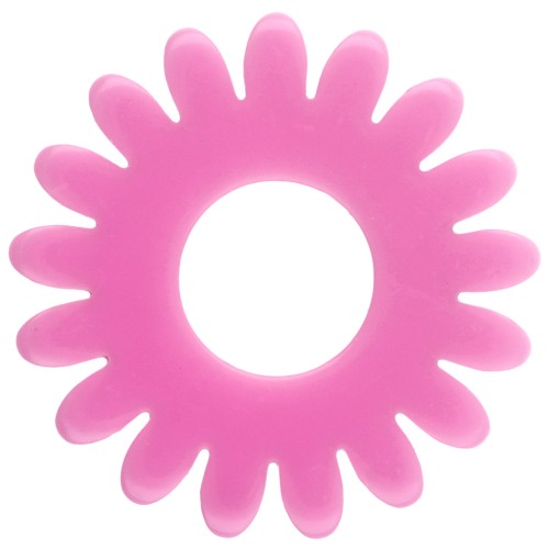 Pendente a forma di margherita da 20 mm in acrilico opaco - Rosa x1