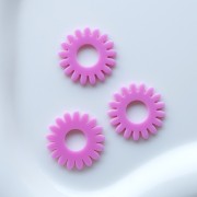Pendente a forma di margherita da 20 mm in acrilico opaco - Rosa x1
