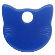 Ciondolo a forma di testa di gatto 14,5x15,5 mm in acrilico trasparente - Blu reale x1