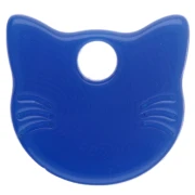 Ciondolo a forma di testa di gatto 14,5x15,5 mm in acrilico trasparente - Blu reale x1